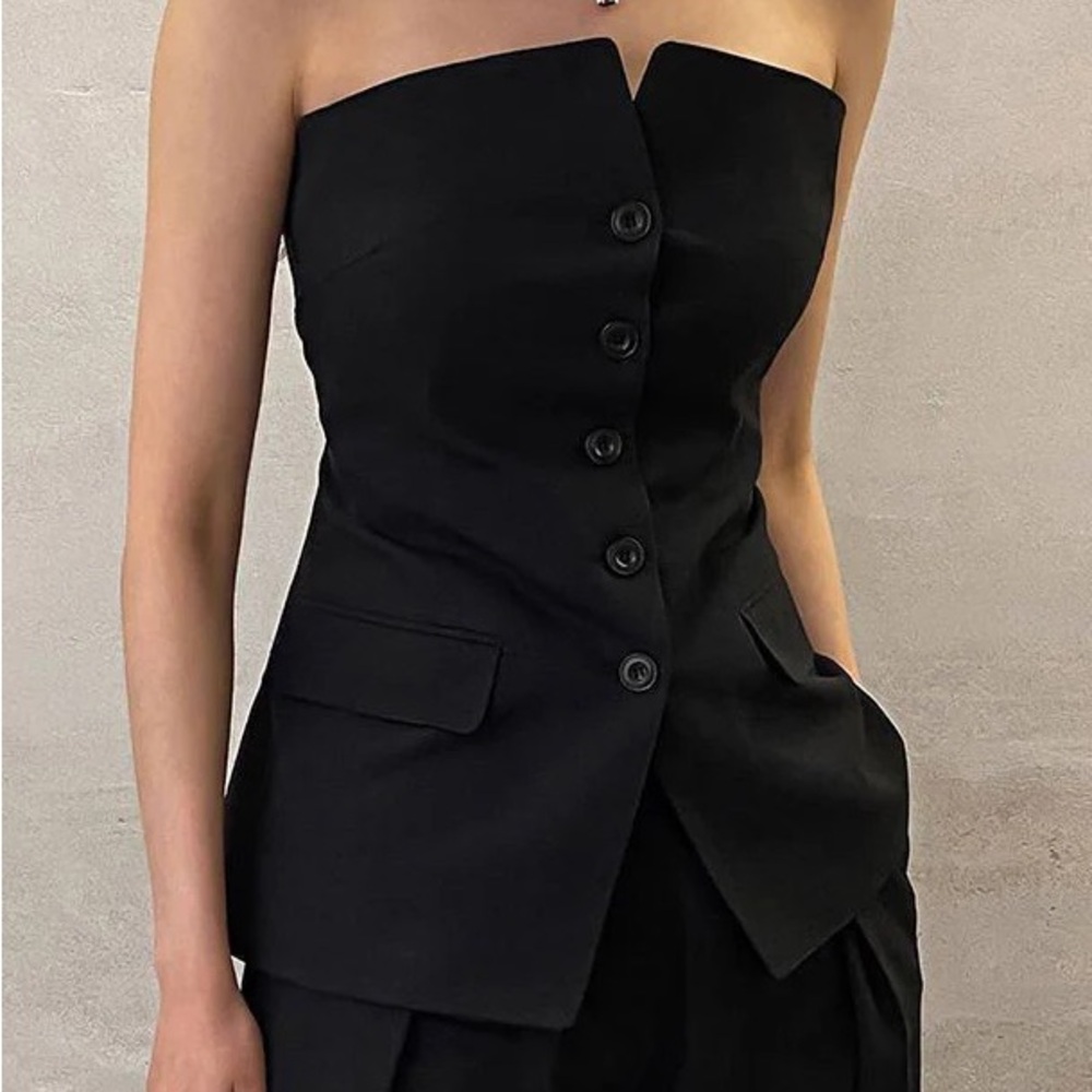 Button Down Tube Top